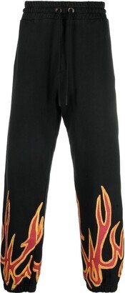 Flame-Detail Track Pants