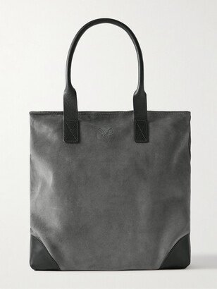 Bennett Winch Leather-Trimmed Suede Tote Bag