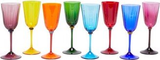 X Salviati Set Of Eight Murano Wine Glasses