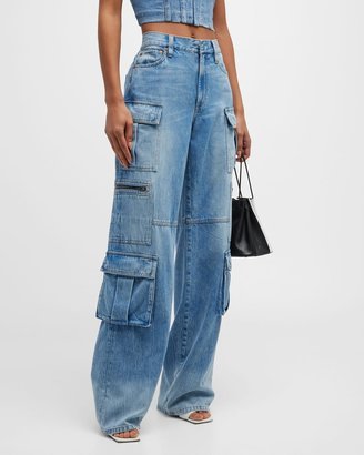 Cay Baggy Denim Cargo Pants