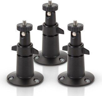 Wasserstein Adjustable Indoor and Outdoor Security Metal Wall Mount for Arlo Pro, Pro 2, Pro 3, Pro 4, Ultra, Ultra 2 Cameras (3 Pack, Black)