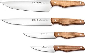 Karlstad Ash 4 Piece Cutlery Set - Brown and Brown, Wood