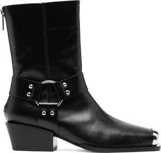 Wayne 50mm leather biker boots