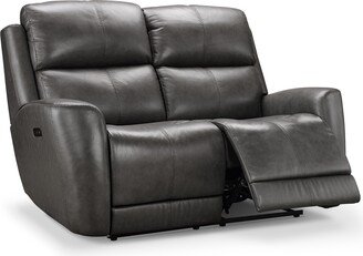 Tess Top Grain Leather Power Reclining Loveseat with Power Headrest