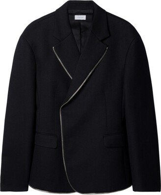 Zip-Trim Virgin-Wool Blazer