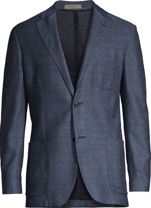 Adaptive Two-Button Cotton Jersey Blazer