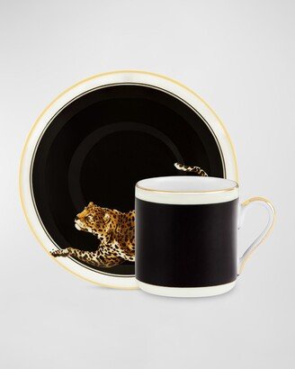 Dolce&Gabbana Casa Leopard Espresso Cup and Saucer Set