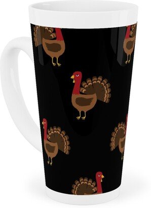 Mugs: Turkey Toss Tall Latte Mug, 17Oz, Black