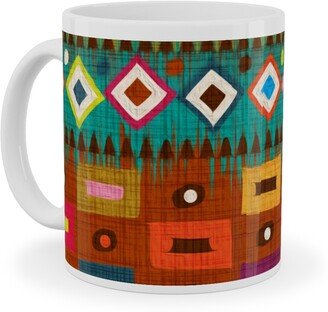 Mugs: Niger Colors - Multi Ceramic Mug, White, 11Oz, Multicolor