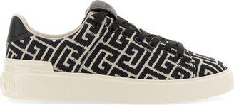 B-Court Monogram Lace-Up Sneakers