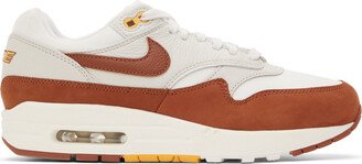 White & Orange Air Max 1 LX Sneakers