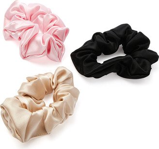 Blissy Scrunchies - Black, Gold, Pink