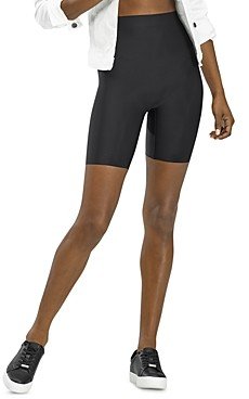 Faux Leather High Rise Bike Shorts