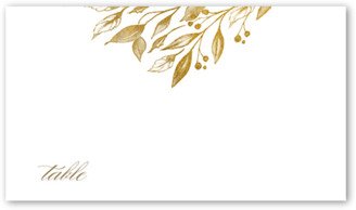 Wedding Place Cards: Classic Herald Wedding Place Card, Yellow, Placecard, Matte, Signature Smooth Cardstock