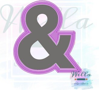 And Sign Cookie Cutter, Ampersand Bridal Or Wedding Cutter