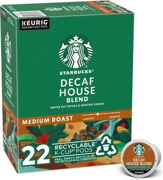 Decaf K-Cup Coffee Pods — House Blend Medium Roast for Keurig Brewers — 1 box (22 pods)