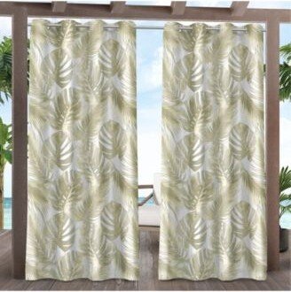 Curtains Jamaica Palm Indoor Outdoor Light Filtering Grommet Top Curtain Panel Pair Set Of 2