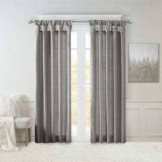 Gracie Mills Emilia Twist Tab Lined Window Curtain Panel - 50x95