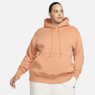 Women's Sportswear Phoenix Fleece Oversized Pullover Hoodie (Plus Size) in Brown