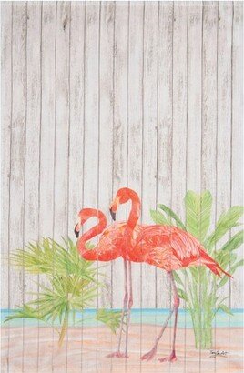 Paradise Flamingo Printed Flour Sack Kitchen Towel