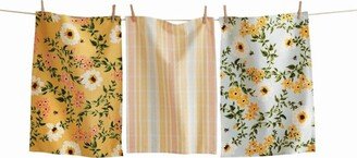 tagltd Bee Floral Dishtowel Set/3