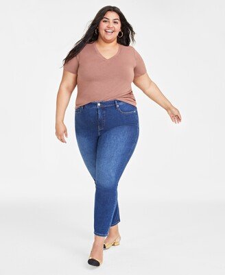 On 34th Plus Size High-Rise Skinny Jeans, Regular and Short Lengths, Created for Macy's