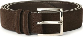 Dark Brown Suede Leather Belt