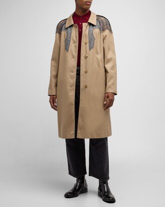 Men's Western Pieced Trench Coat