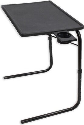 Portable Foldable TV Tray Table - Laptop, Eating, Drawing Stand - Adjustable Tray w/ Sliding Adjustable Cup Holder