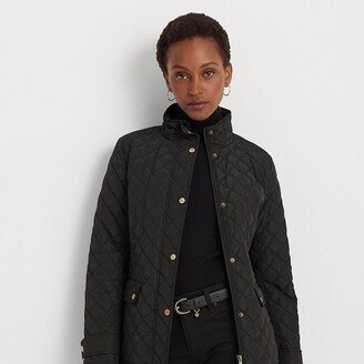 Lauren Petite Ralph Lauren Diamond-Quilted Mockneck Jacket