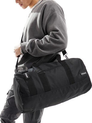 FCUK nylon barrell holdall bag in black