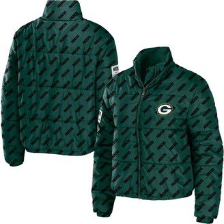 Women's Wear by Erin Andrews Green Green Bay Packers Puffer Full-Zip Jacket