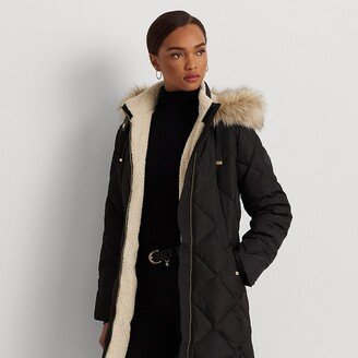 Ralph Lauren Faux-Fur-Trim Hooded Down Coat