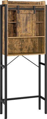 Industrial Over-The-Toilet Storage Cabinet for Bathroom Rustic Brown