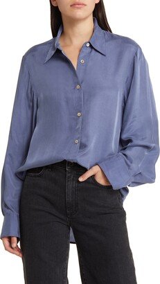 Bell Sleeve Button-Up Blouse