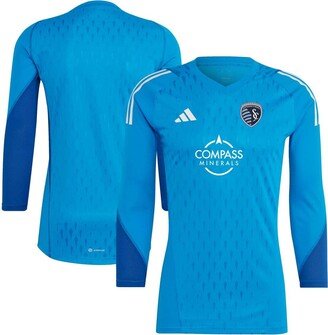 Men's Blue Sporting Kansas City 2023 Goalkeeper Long Sleeve Replica jersey