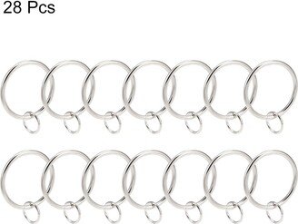 Unique Bargains Curtain Rings Metal Drapery Ring for Curtain Rods, 28 Pcs