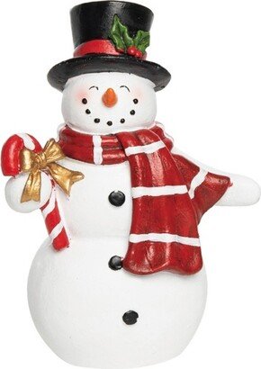 Resin 5.75 in. Multicolored Christmas Vintage Snowman Figurine