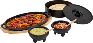 Infuse Latin Cast Iron 8 Piece Fajita Set