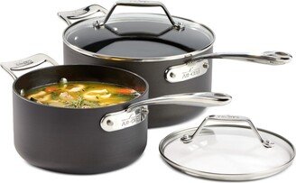 Essentials Nonstick Set of 2 Covered Saucepans