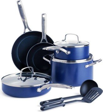 10pc Cookware Set Blue