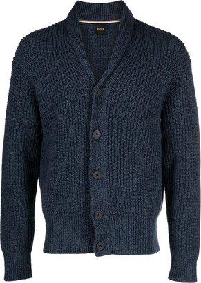 V-neck button-up cardigan