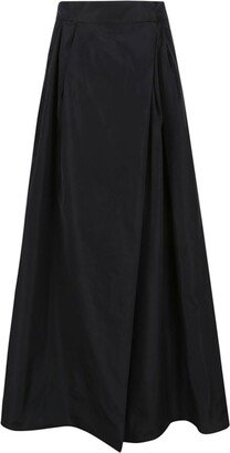 High-Waisted Wrapped Detail Maxi Skirt-AA