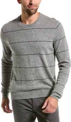 Sofiacashmere Striped Cashmere Crewneck Sweater-AC