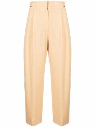 High-Waisted Tailored Cropped Trousers