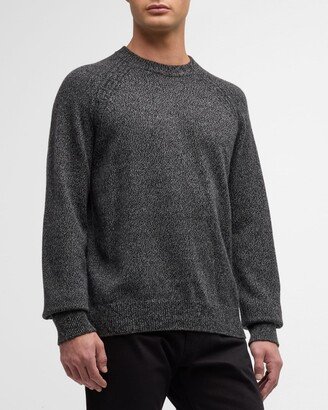 Men's Marled Cashmere Raglan Sweater