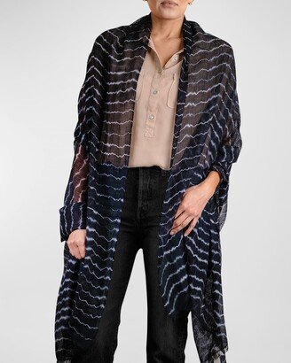 Ian Saude Snakeskin Cashmere & Silk Wrap