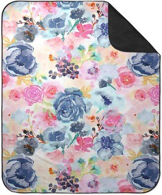 Picnic Blankets: Spring Dreams - Watercolor Floral - Multi Picnic Blanket, Multicolor