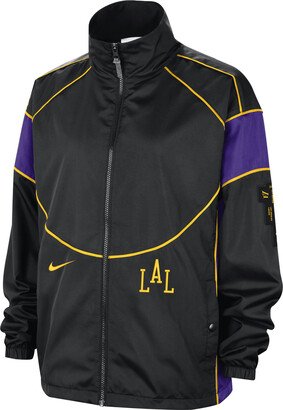 Los Angeles Lakers Swoosh Fly 2023/24 City Edition Women's NBA Jacket in Black