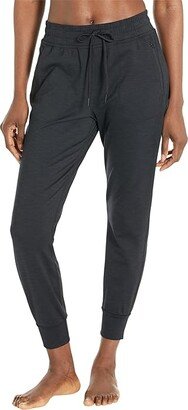 Heather Rib Street Joggers (Black Heather) Women's Clothing